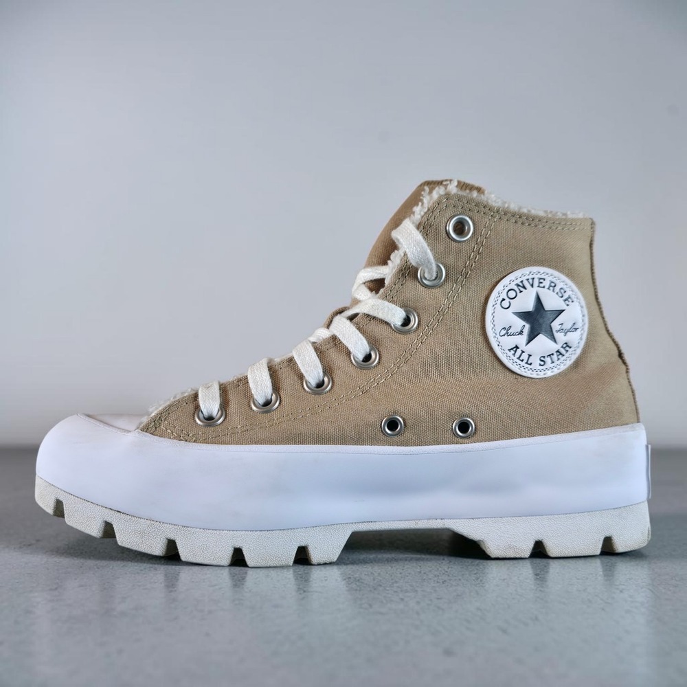 Converse Chuck Taylor Platform Nomad Womens 7‎ All Star High Lugged Tan Khaki